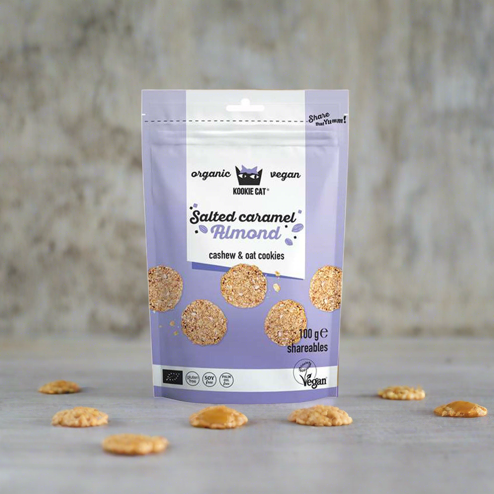 Karamellás-mandulás mini keksz - bio - 100g