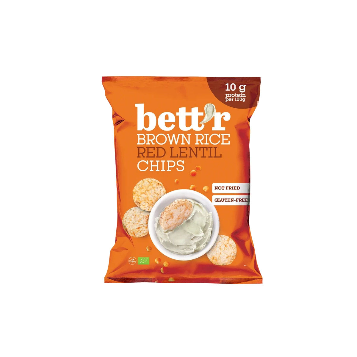 Bio Barna Rizschips Vöröslencsével - 60g