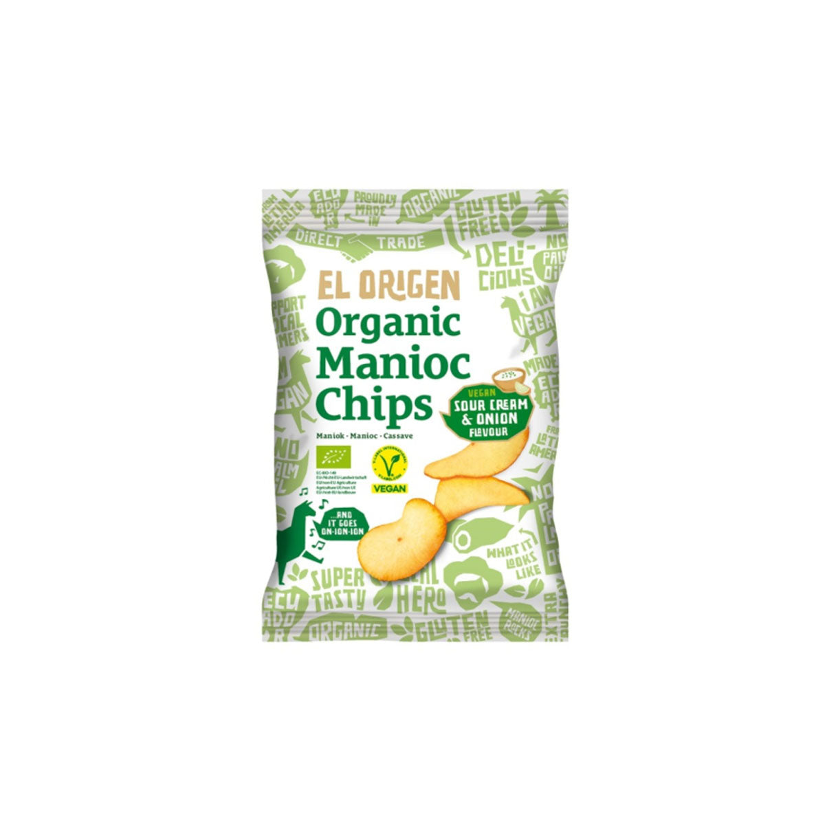 El Origen Bio Manióka chips tejszínes hagymás - 60g