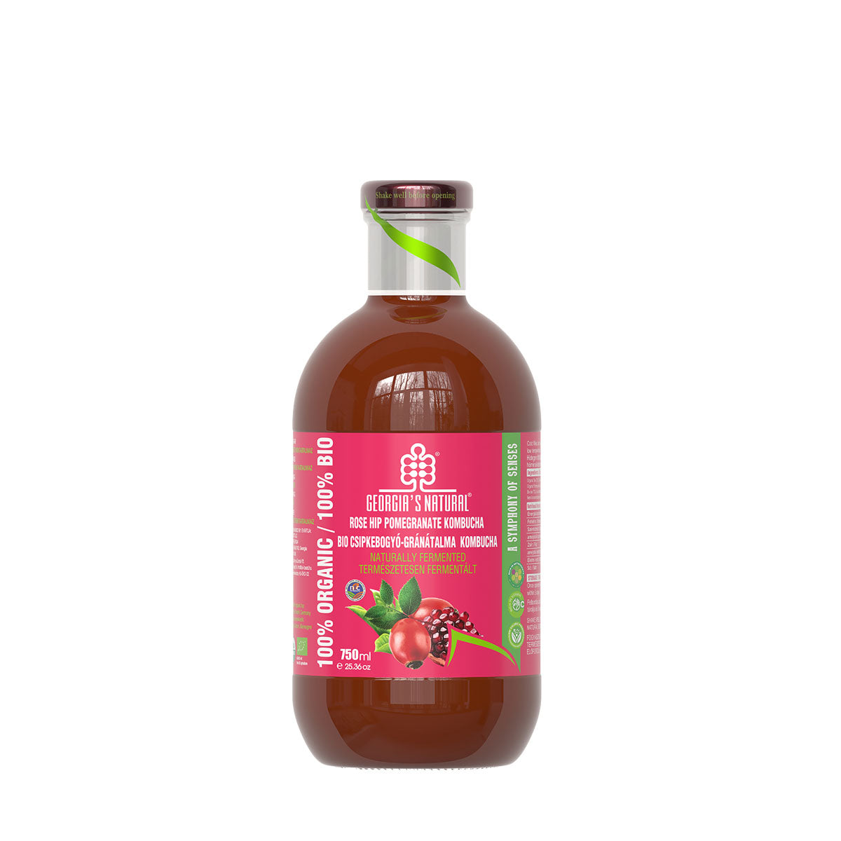 GN Bio Csipkebogyó Gránátalma Kombucha - 750ml DRS