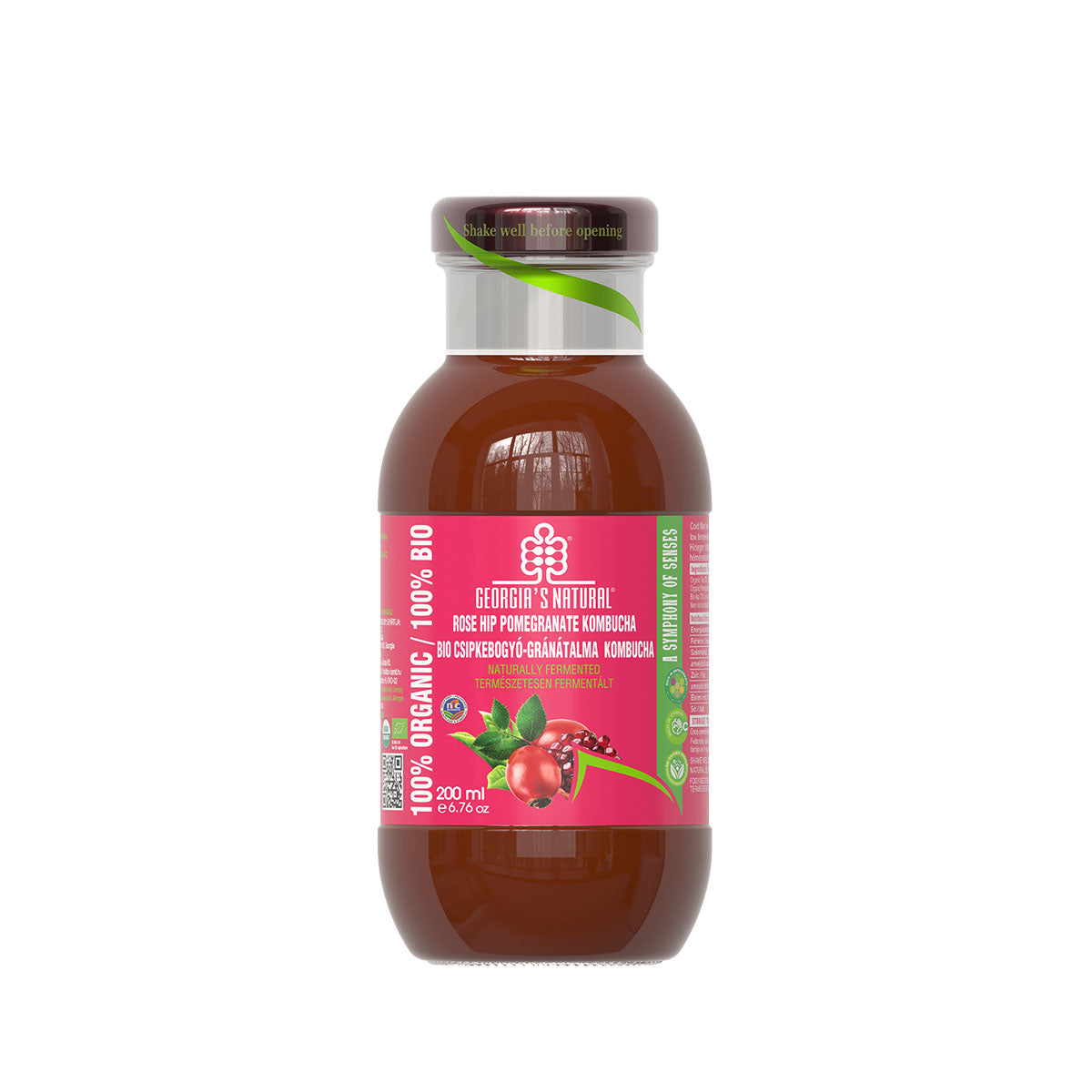 GN Bio Csipkebogyó Gránátalma Kombucha - 200ml DRS