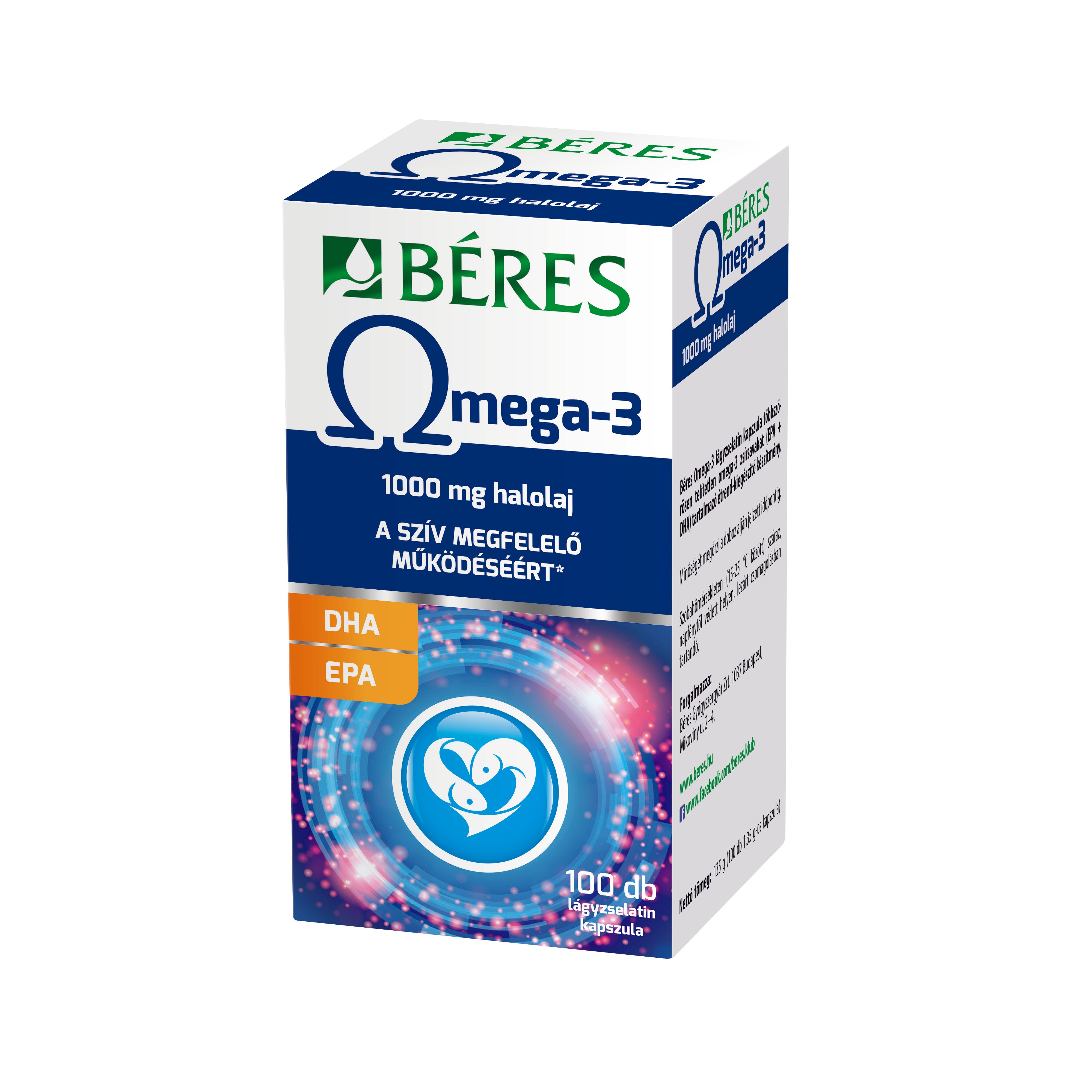 Béres Omega-3 lágy zselatin kapszula - 100db