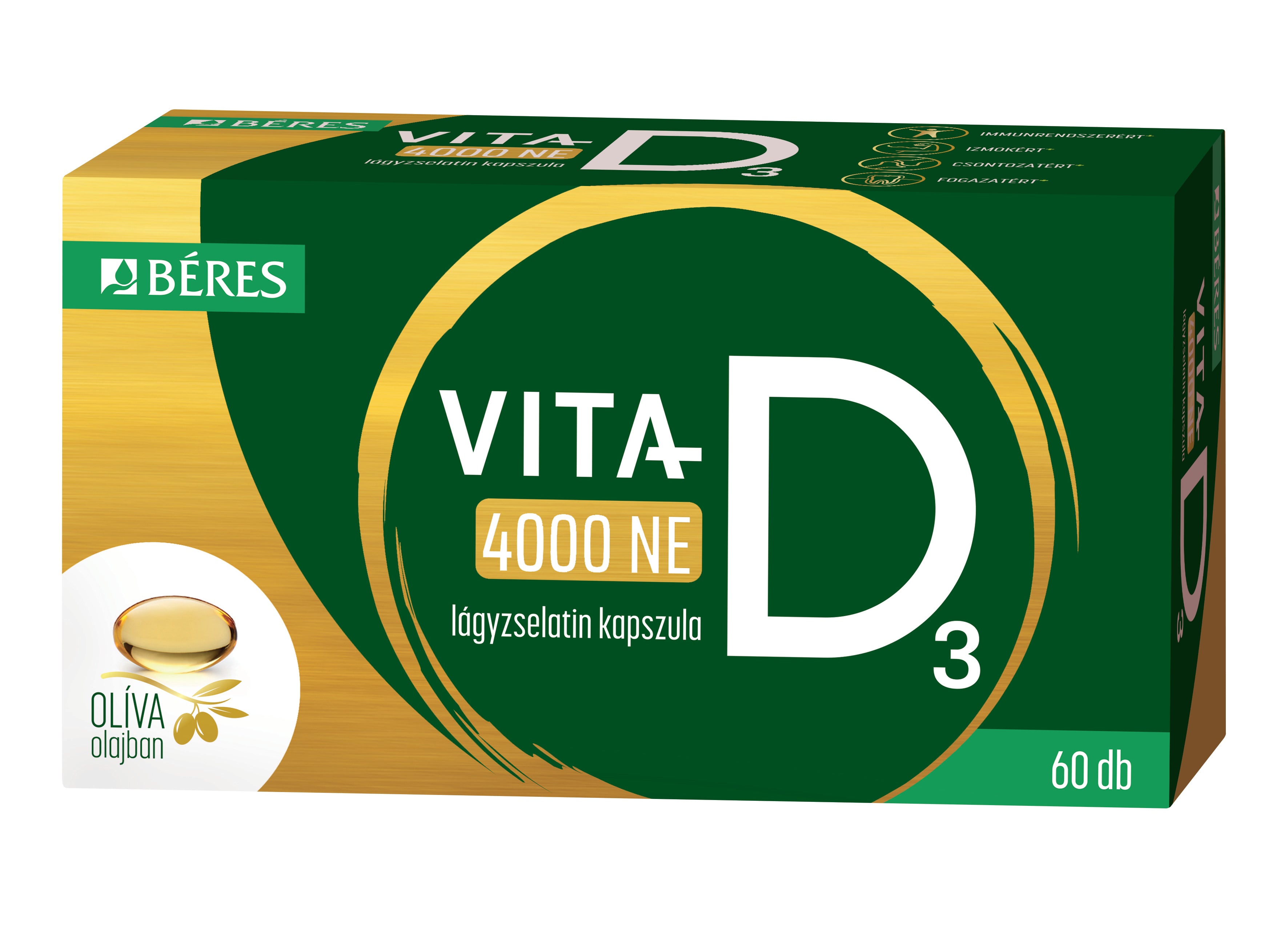 Béres Vita-D3 Max 4000NE lágyzselatin kapsz. - 60db