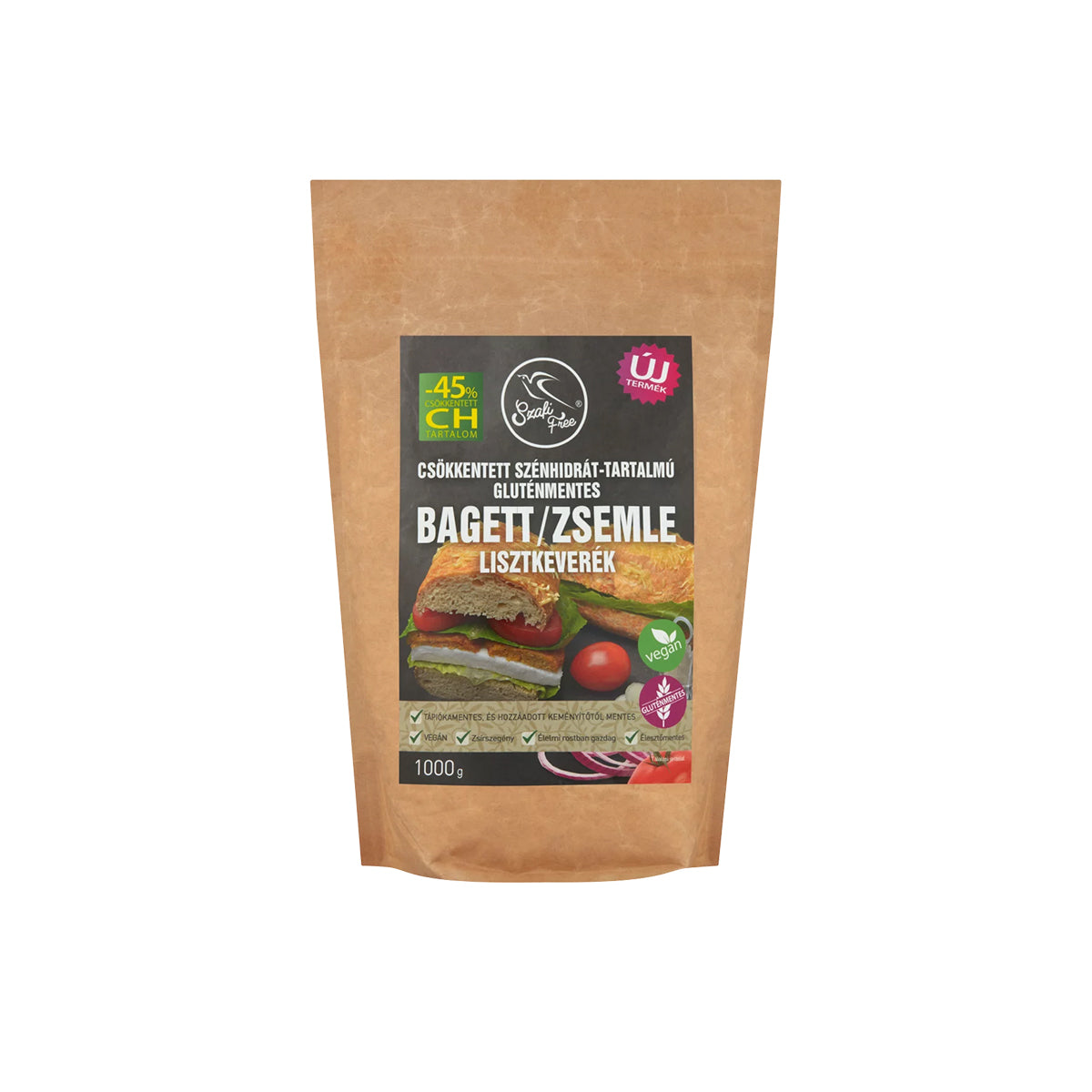 Szafi Free csökkentett szénhidrát-tartalmú bagett / zsemle lisztkeverék - gluténmentes - 1000g