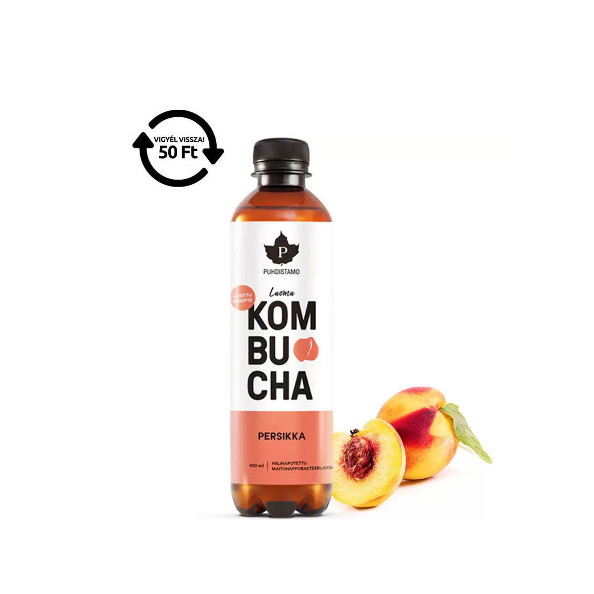 Kombucha Barack ízű - 400 ml DRS