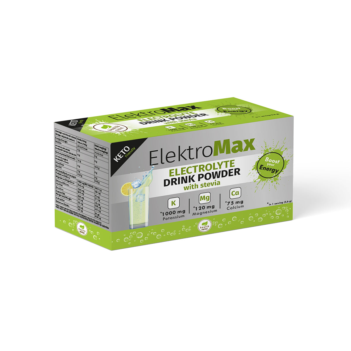 ELEKTROMAX Citrus ízű elektrolit italpor ásványi anyagokkal, steviával, 30 tasak - 168g