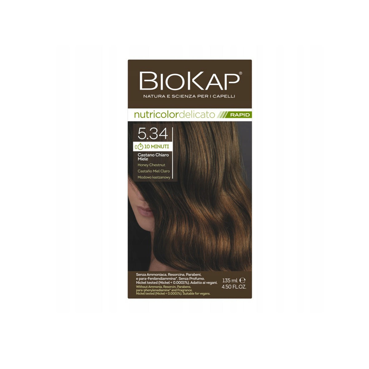 Tartós hajfesték Nr 5.34 Honey Chestnut - 135ml