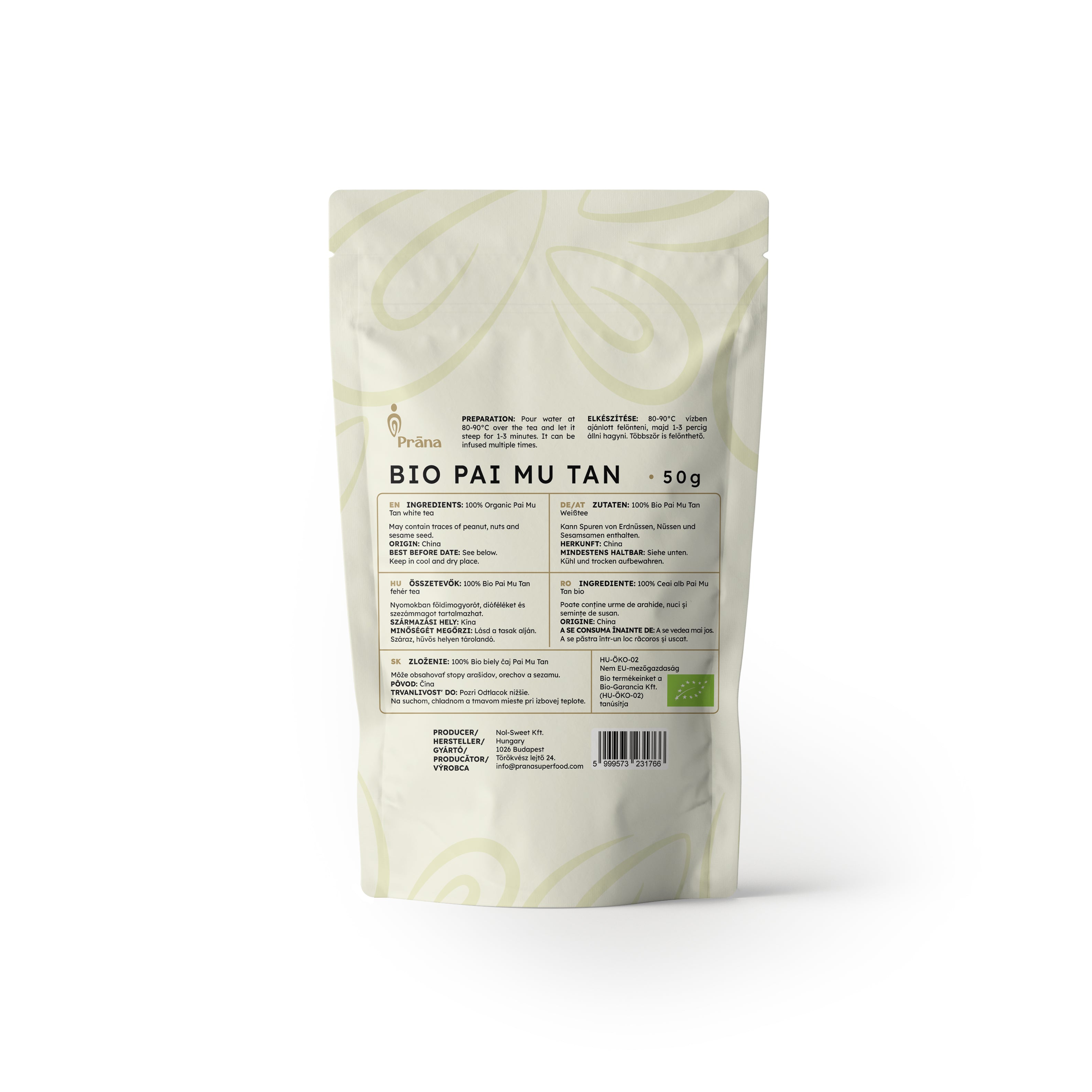 Pai Mu Tan fehér tea - bio - 50g