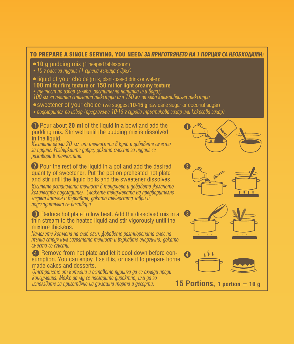 Vaníliás pudingpor - bio - 150g