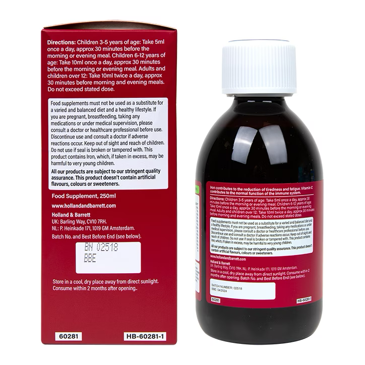 Vas,B-vitaminokkal, ásványi anyagokkal és C-vitaminnal szirup - 250ml