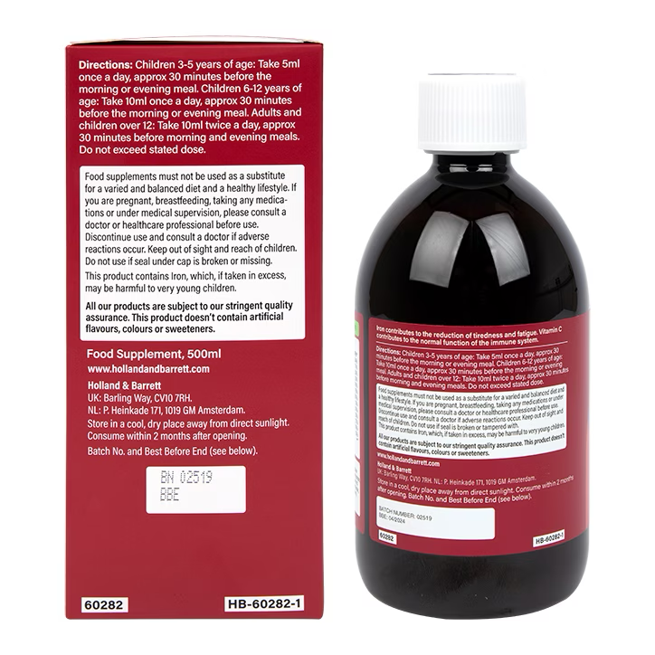 Vas,B-vitaminokkal, ásványi anyagokkal és C-vitaminnal szirup - 500ml