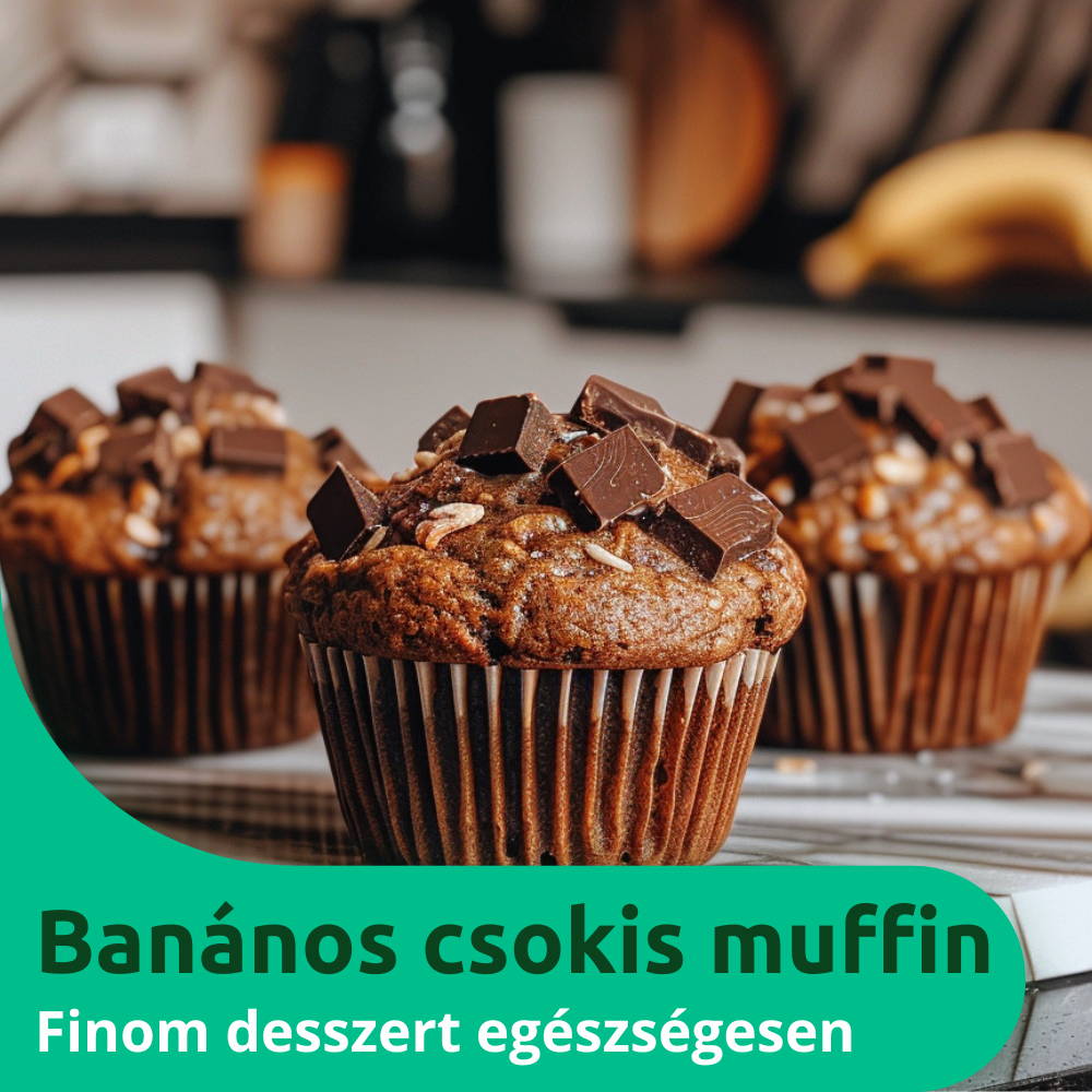 Banános csokis muffin recept