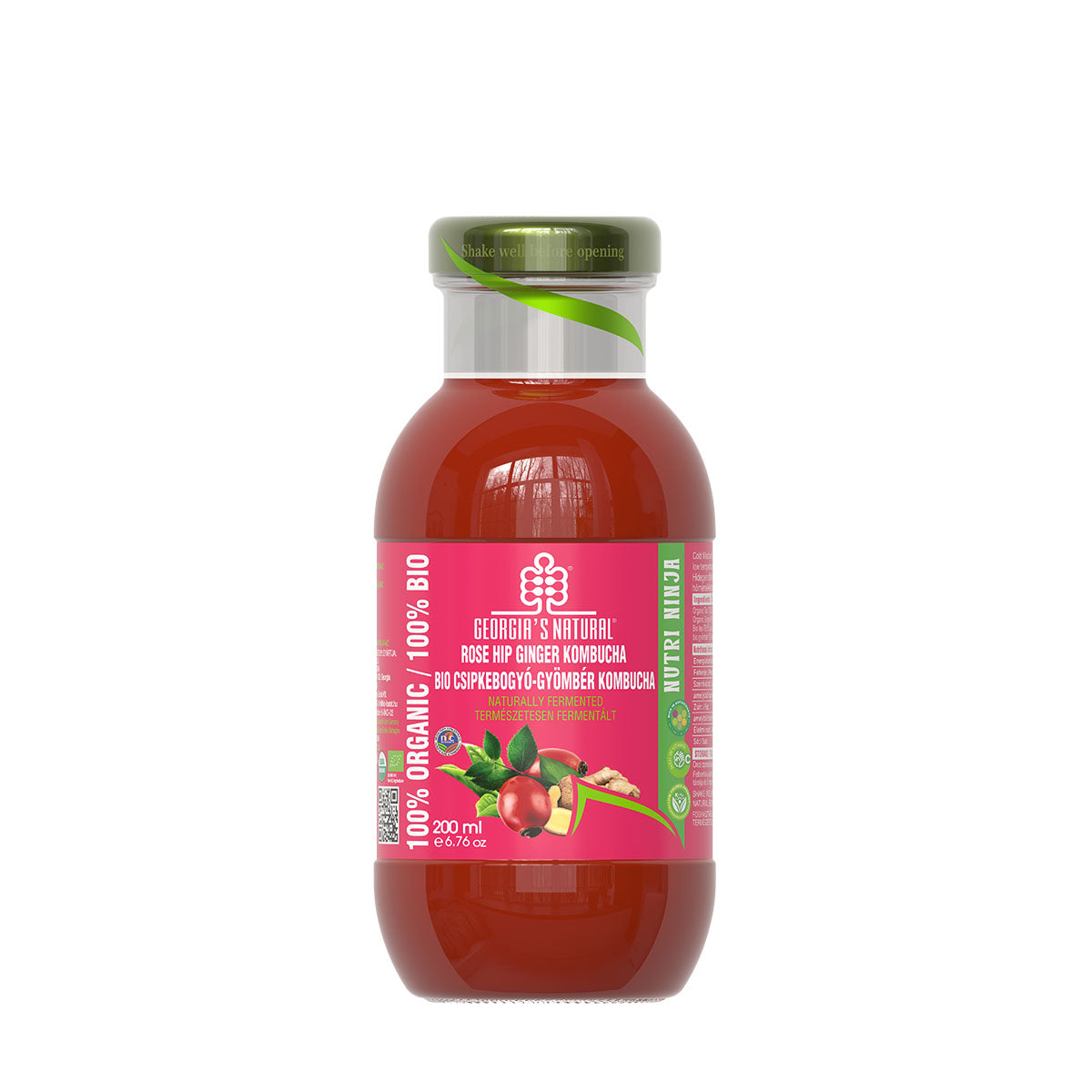 GN Bio Csipkebogyó Kombucha Gyömbérrel - 200ml DRS