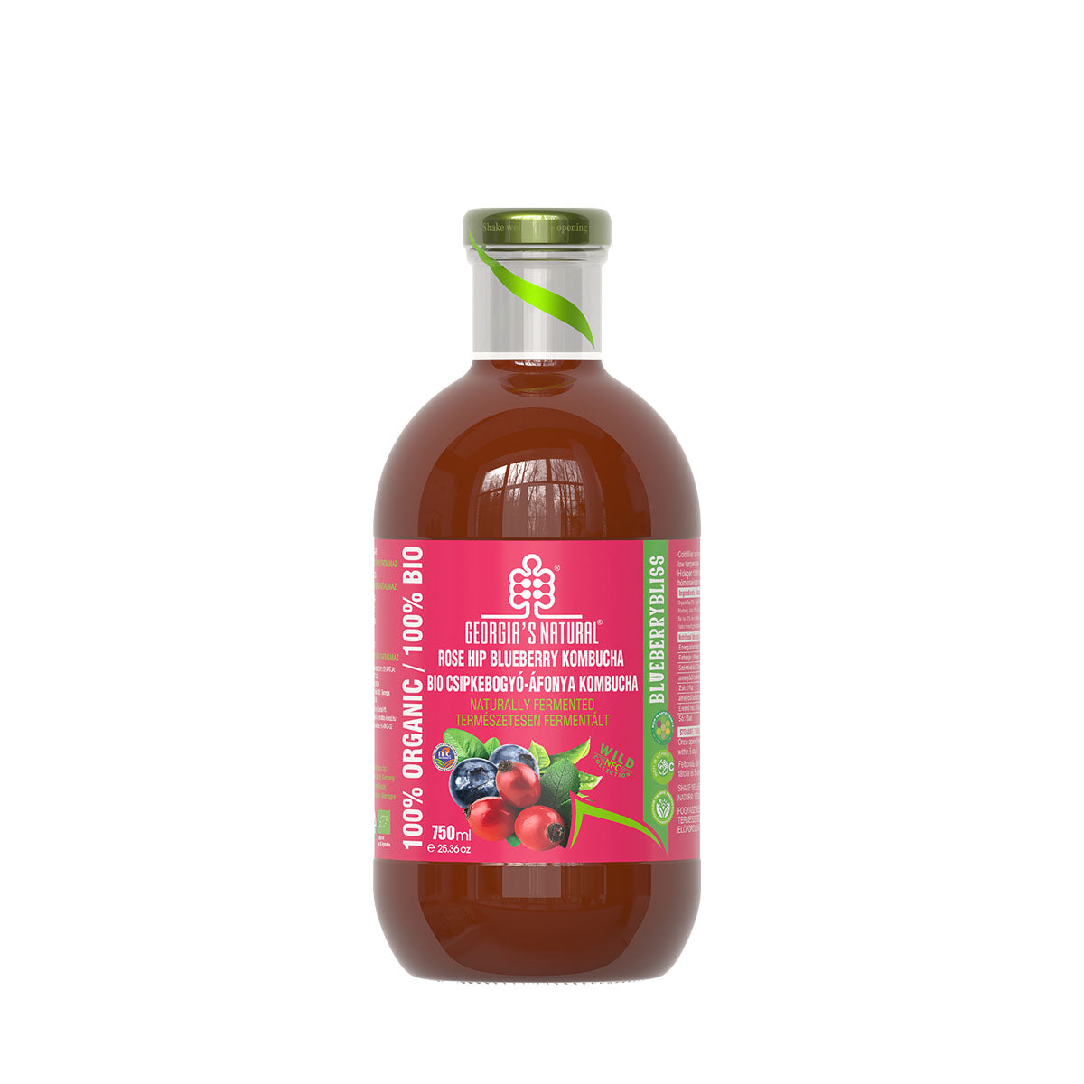 GN Bio Csipkebogyó Feketeáfonya Kombucha - 750ml DRS
