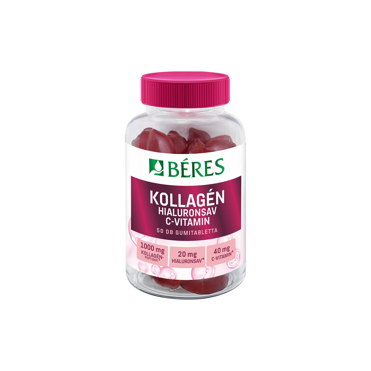 Béres Kollagén+Hialuronsav+C-vit. gumitabletta50db