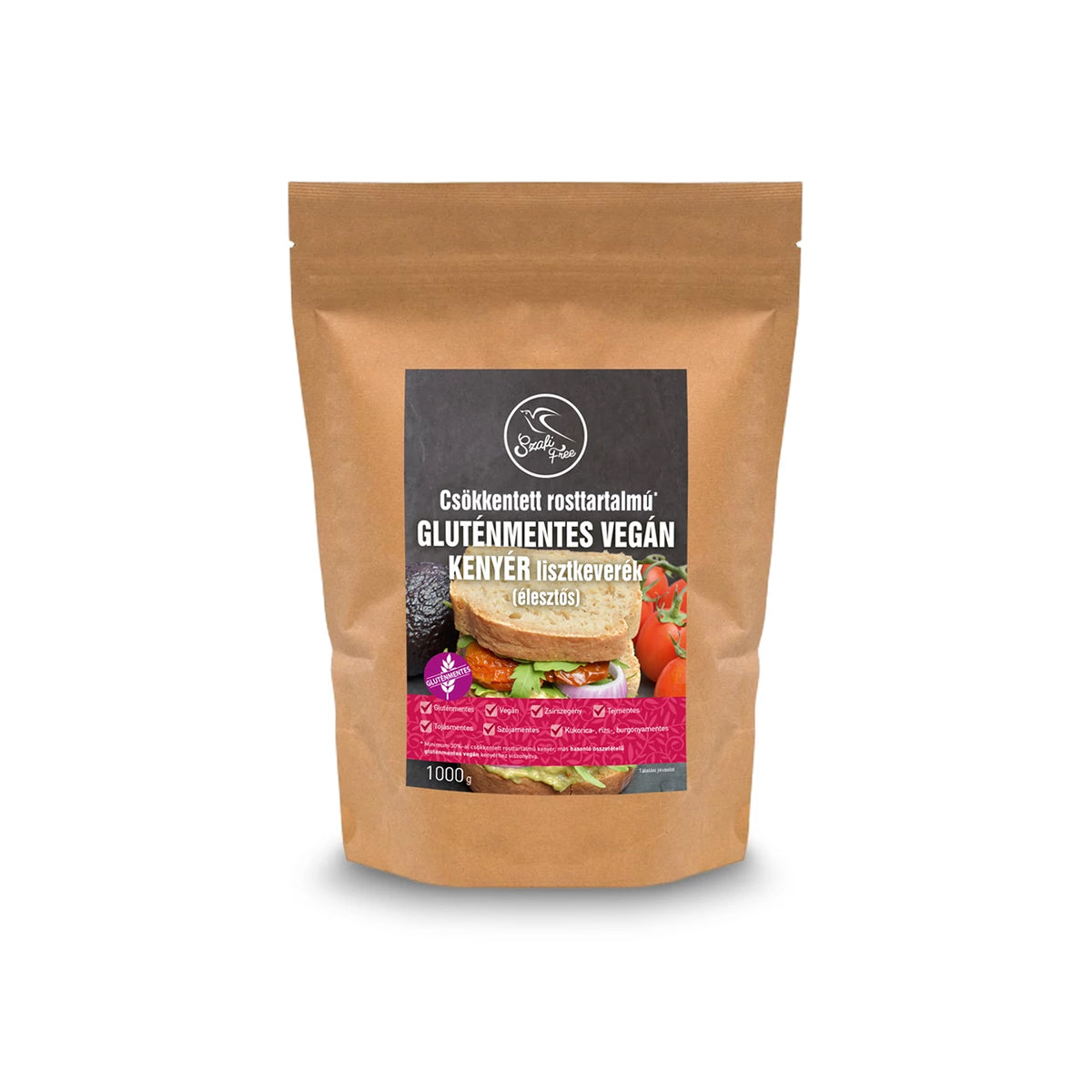 Szafi Free csökkentett rosttartalmú vegán kenyér lisztkeverék (él.)  - gluténmentes - 1000g