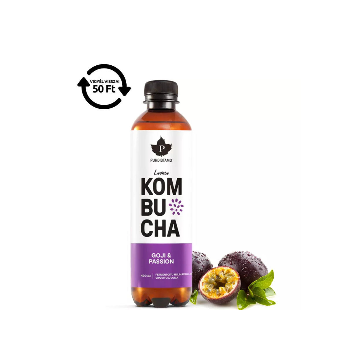 Kombucha Goji-Maracuja ízű - 400 ml DRS