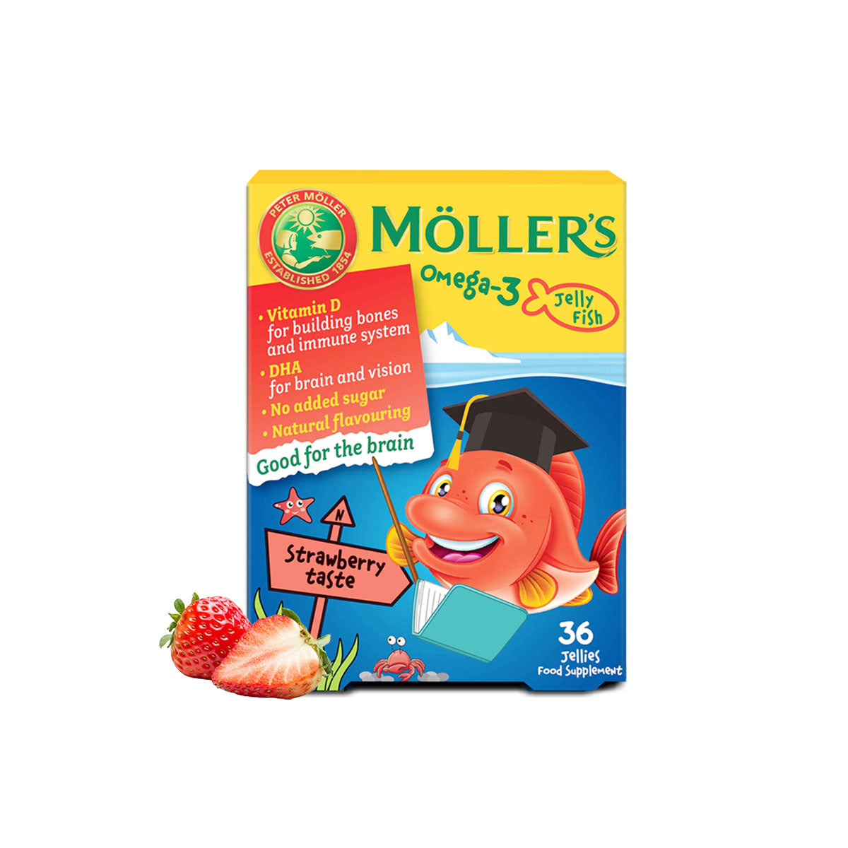 Möller's eper ízű gumivitamin - 36db