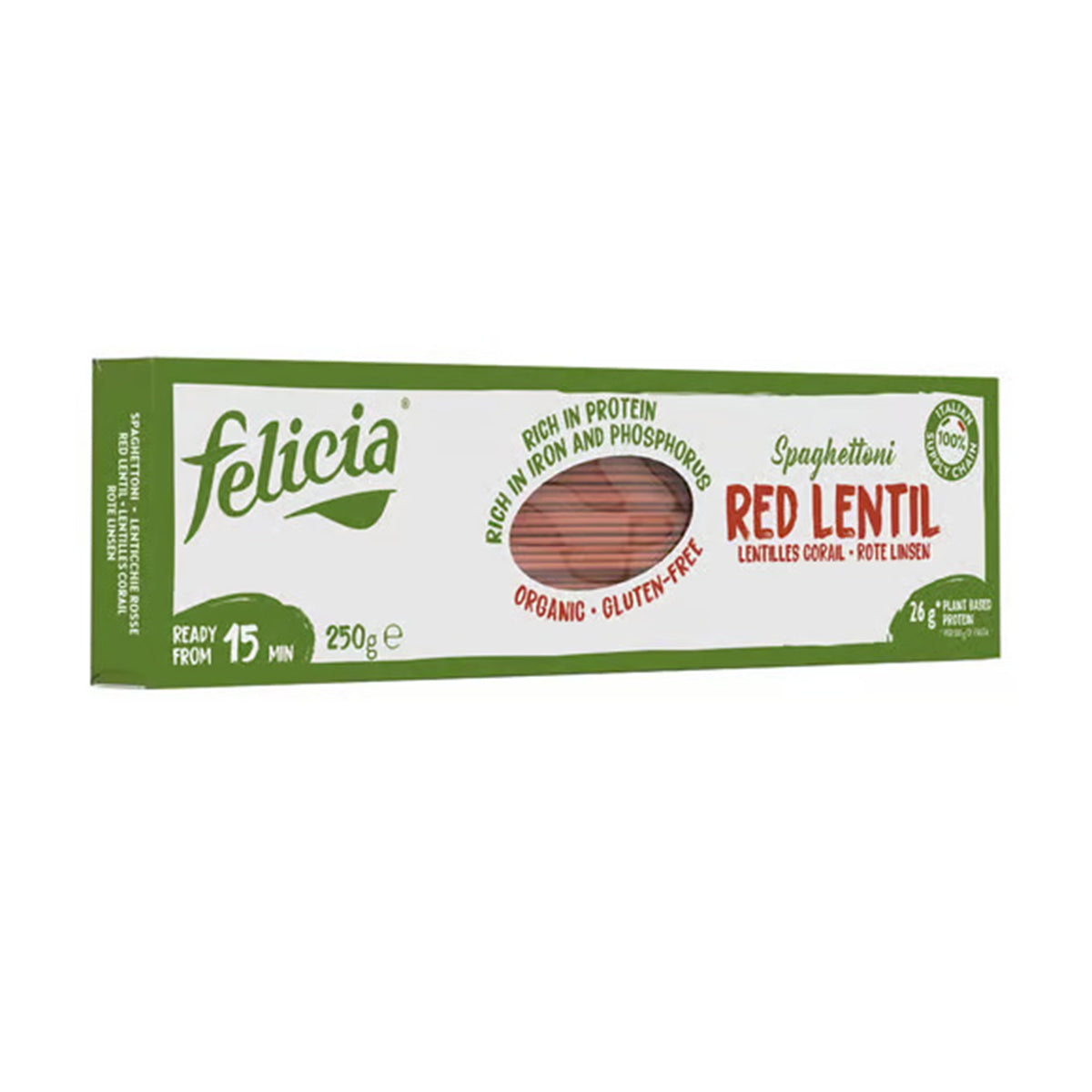 bio gm tészta vöröslencse spagetti - 250g