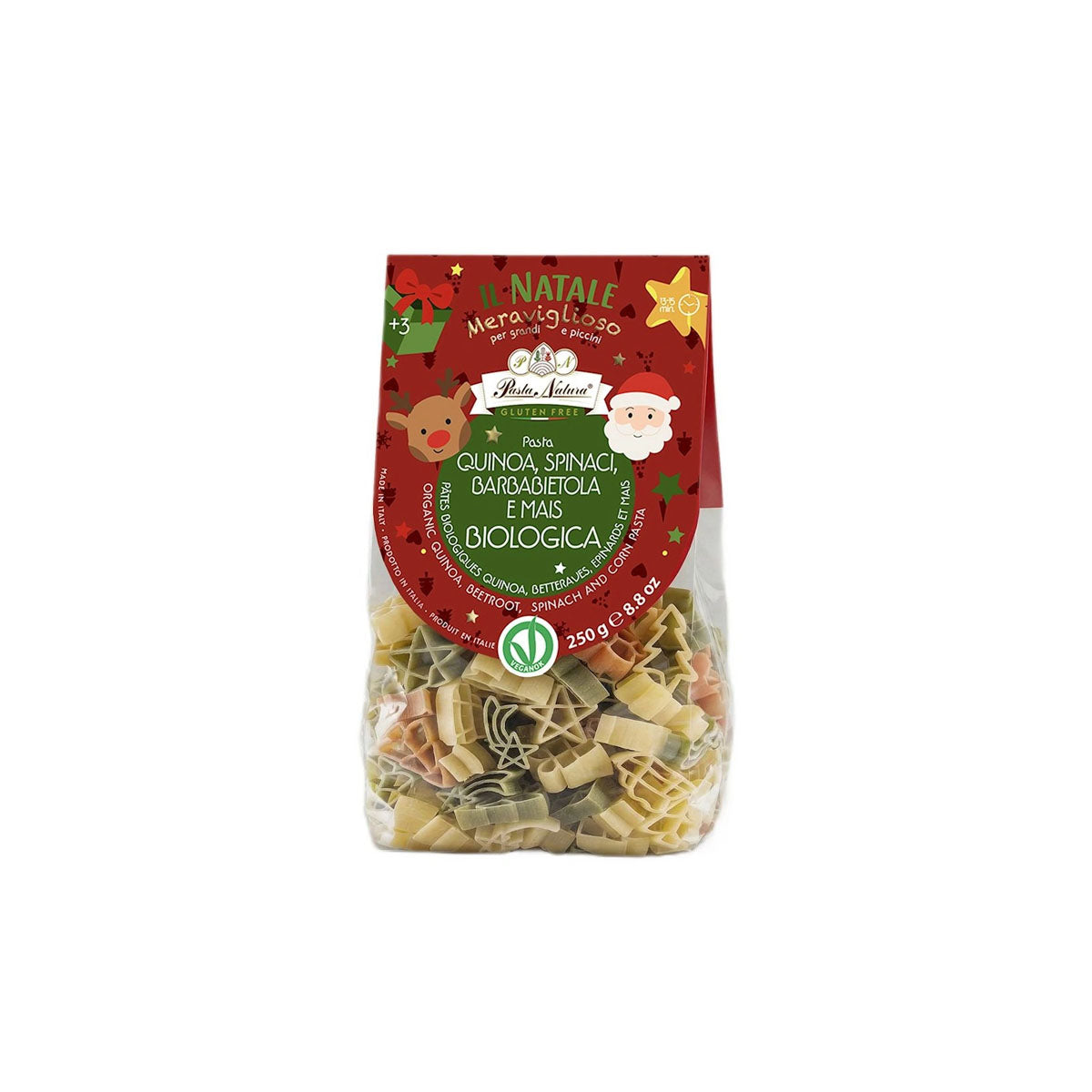 Bio Tricolor Karácsonyi TésztaGM.250g