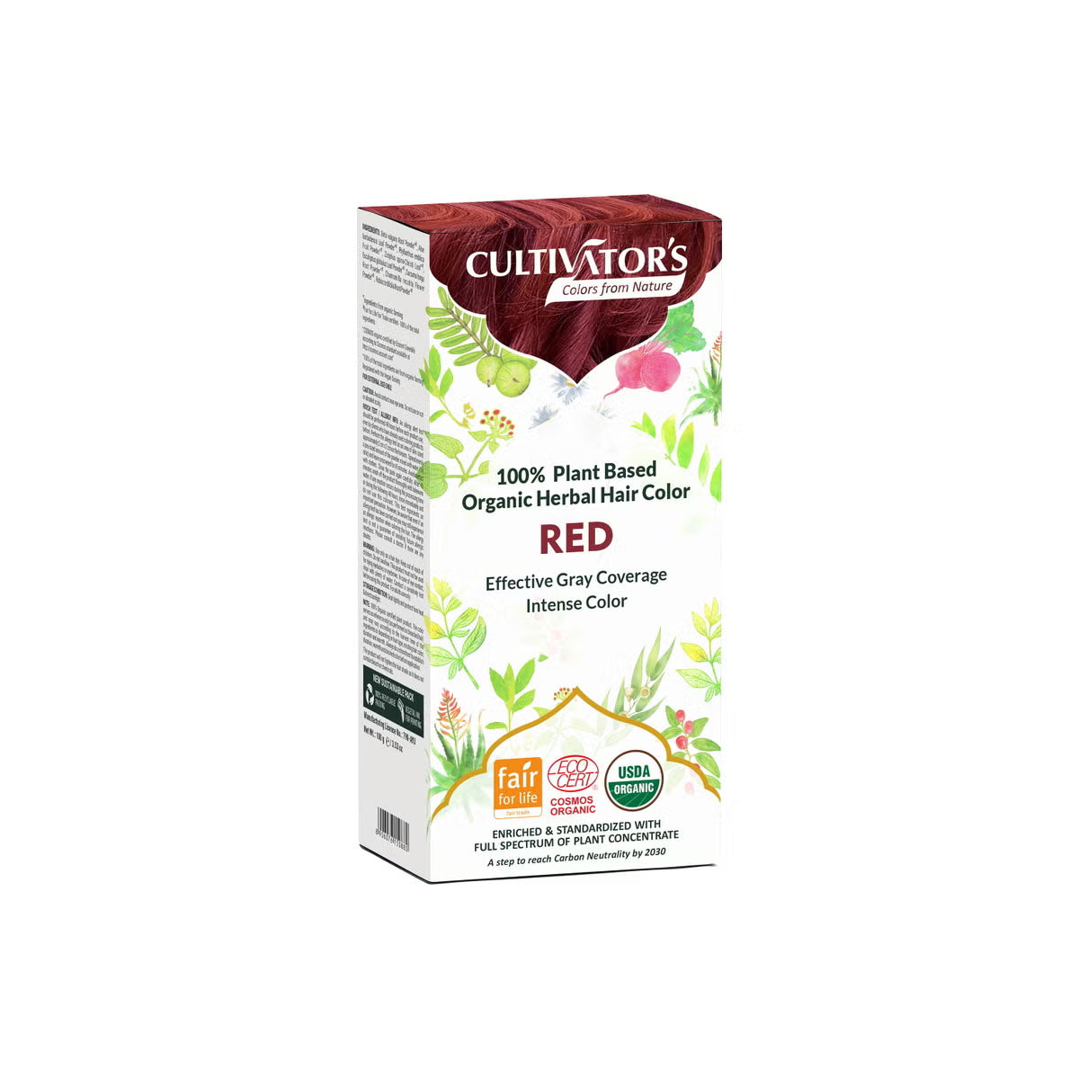 Cultivators bio növényi hajfesték vörös - 100g
