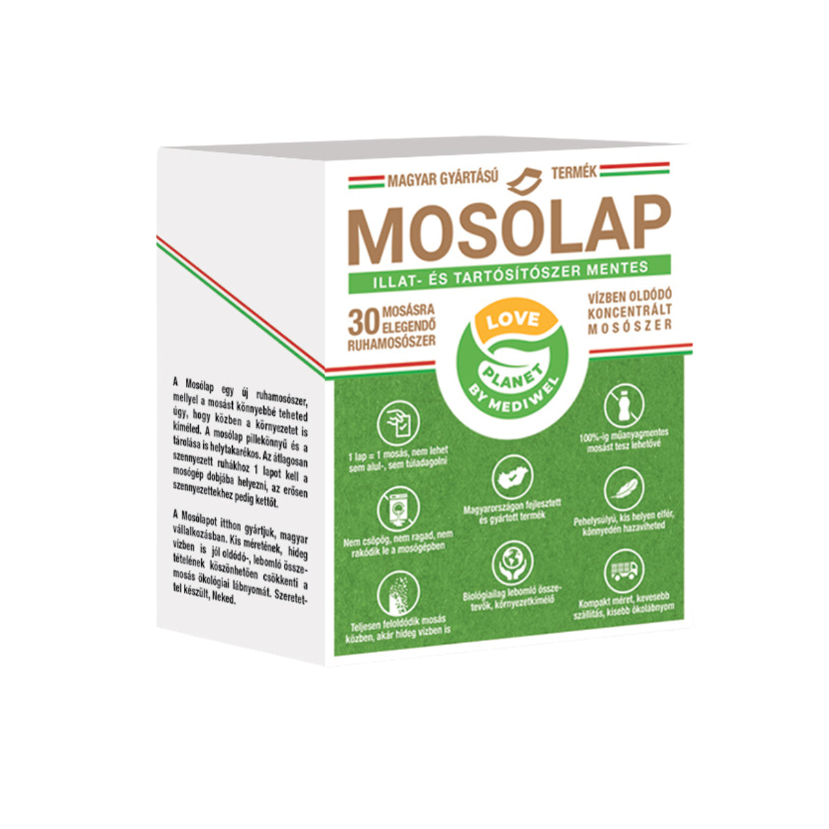 Illat - és tartósítószer mentes Mosólap - 30db